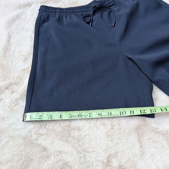 EUC St. John Navy Blue Knit Loose Fit Drawstring Activewear Bermuda Shorts M - Picture 15 of 16